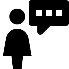 User Action Female Message Icon from Nova Solid Set