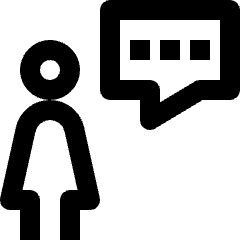 User Action Female Message Icon from Nova Line Set