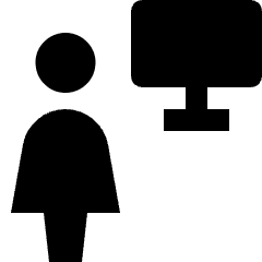 User Action Female Monitor Icon from Nova Solid Set