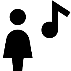 User Action Female Music Icon from Nova Solid Set