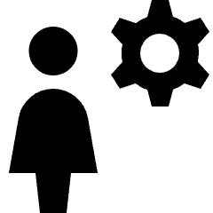 User Action Female Settings Icon from Nova Solid Set