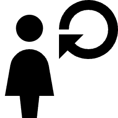 User Action Female Sync Icon from Nova Solid Set