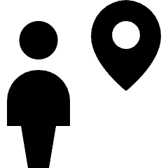 User Action Location Icon from Nova Solid Set