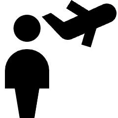 User Action Plane Icon from Nova Solid Set