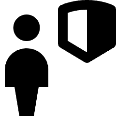 User Action Security Shield Icon from Nova Solid Set