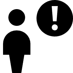 User Action Warning Icon from Nova Solid Set