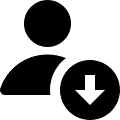 User Geometric Action Download Icon from Nova Solid Set