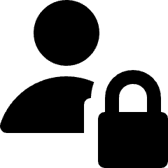 User Geometric Action Lock Icon from Nova Solid Set