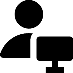 User Geometric Action Monitor Icon from Nova Solid Set