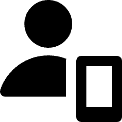 User Geometric Action Phone Icon from Nova Solid Set