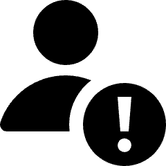 User Geometric Action Warning Icon from Nova Solid Set