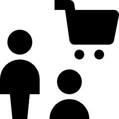 User Multiple Cart Icon from Nova Solid Set