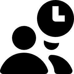 User Multiple Clock Icon from Nova Solid Set