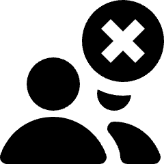 User Multiple Cross Remove Icon from Nova Solid Set