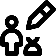 User Multiple Edit Icon from Nova Line Icons Set