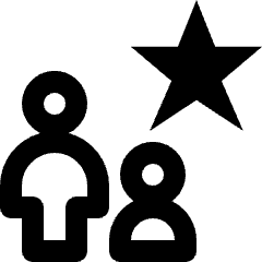 User Multiple Favorite Star Icon from Nova Line Set