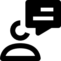 User Natural Action Message Icon from Nova Line Set