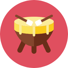 Drums Icon from Kameleon Colors Set