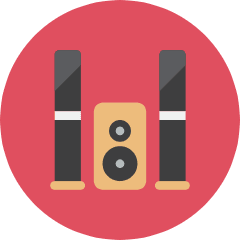 Home Theater Icon from Kameleon Colors Set
