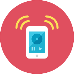 Music Online Icon from Kameleon Colors Set