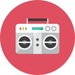 Radio 4 Icon from Kameleon Colors Set