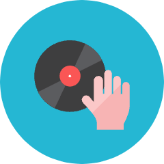 Record Hand Icon from Kameleon Colors Set