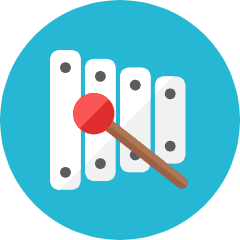 Xylophone Icon from Kameleon Colors Set