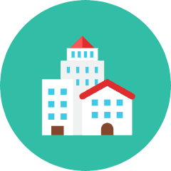 Buildings Icon from Kameleon Colors Set