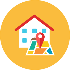 House Location Icon from Kameleon Colors Set