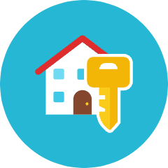 House Lock Icon from Kameleon Colors Set