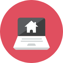 Laptop House Icon from Kameleon Colors Set