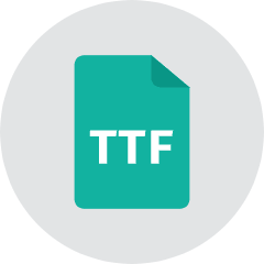 Ttf File Icon from Kameleon Colors Set