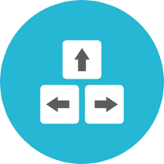 Arrows Key Icon from Kameleon Colors Set