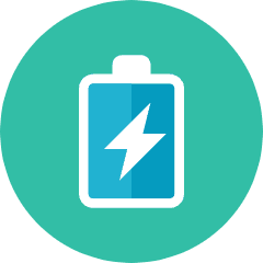 Battery Charging Icon from Kameleon Colors Set