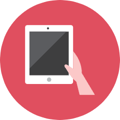 Ipad Hand Icon from Kameleon Colors Set