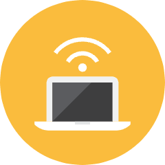 Laptop Signal Icon from Kameleon Colors Set