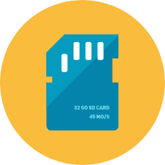 Memorycard Icon from Kameleon Colors Set