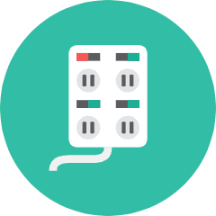 Plug Socket Icon from Kameleon Colors Set