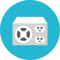Power Supply Icon from Kameleon Colors Set