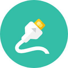 Usb 2 Icon from Kameleon Colors Set