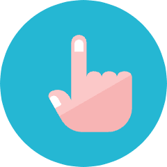 Hand Point Icon from Kameleon Colors Set