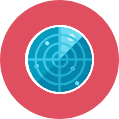 Radar Icon from Kameleon Colors Set