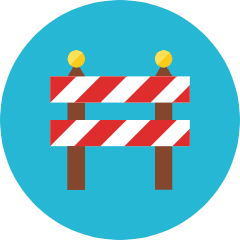 Road Block Icon from Kameleon Colors Set