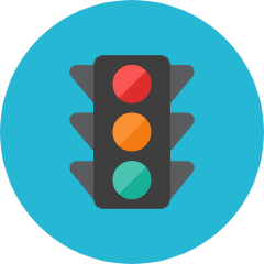 Traffic Light Icon from Kameleon Colors Set