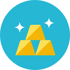 Gold Nuggets Icon from Kameleon Colors Set