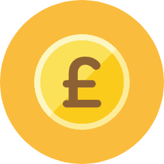 Pounds Coin Icon from Kameleon Colors Set