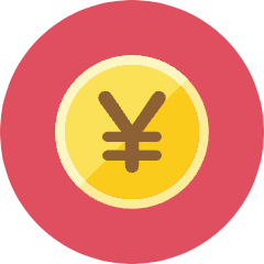 Yen Coin Icon from Kameleon Colors Set