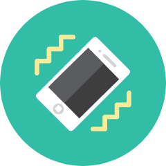 Smartphone Vibration Icon from Kameleon Colors Set