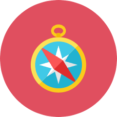 Compass Icon from Kameleon Colors Set
