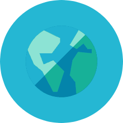 Globe Icon from Kameleon Colors Set